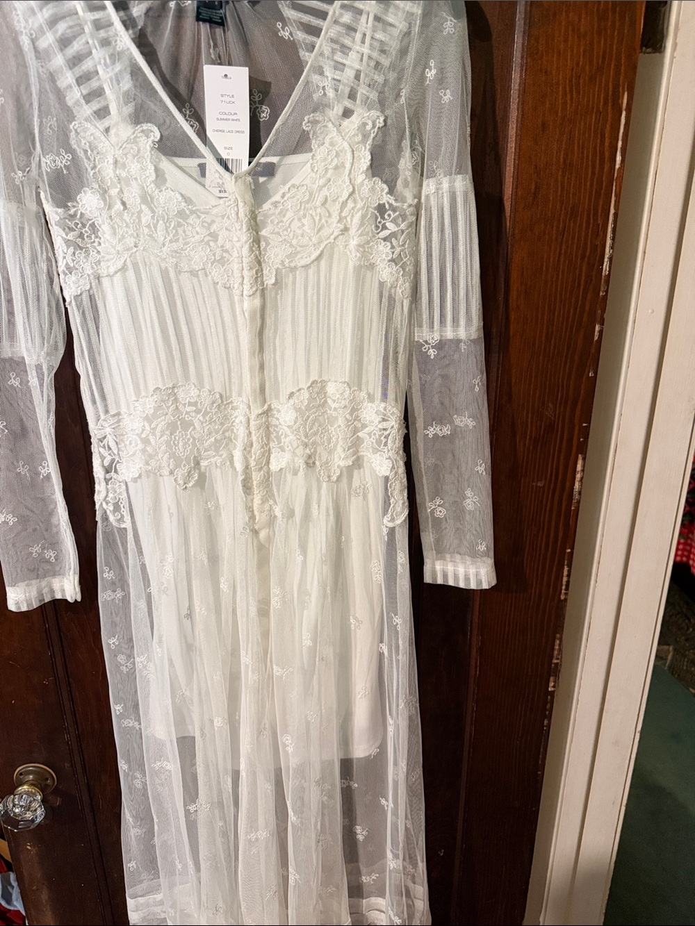 French Connection White Lace Maxi Dress